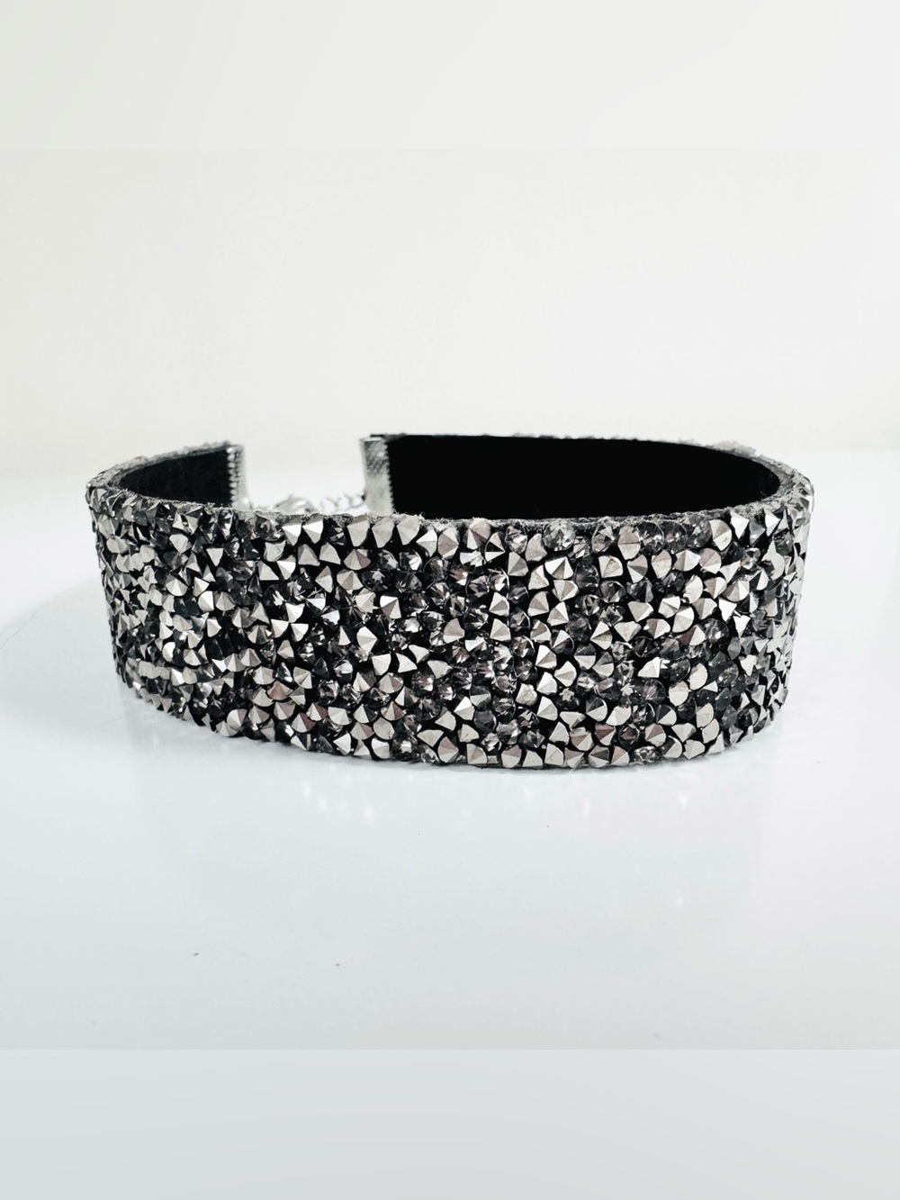 Madden Girl Gunmetal Crystal Pavé Choker Necklace
